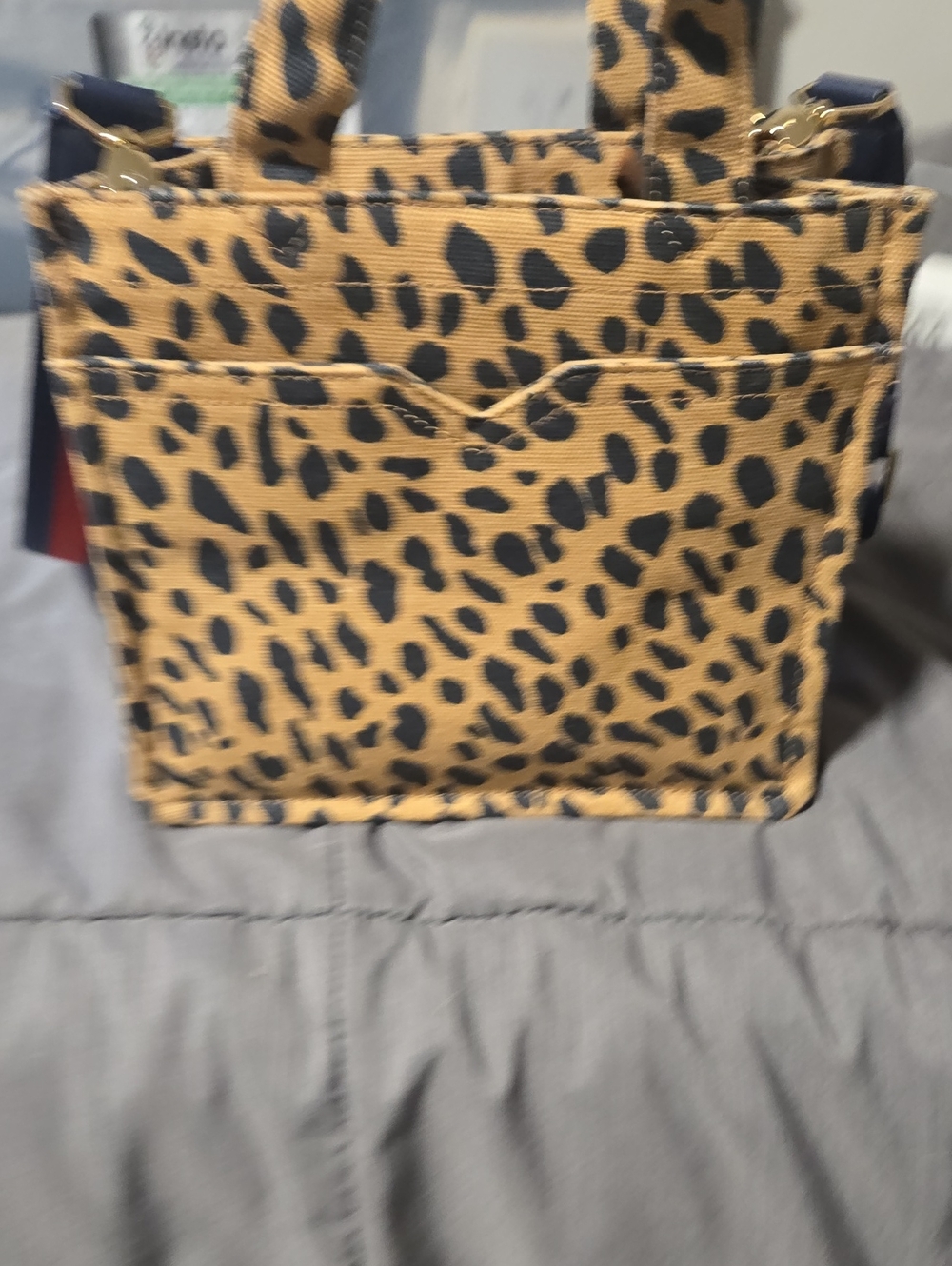 Stella & Dot Leopard-Print Tote in Tan and Black